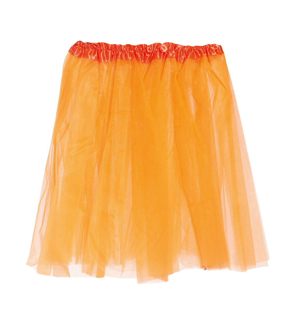 Neonově oranžová tutu sukně 40 cm