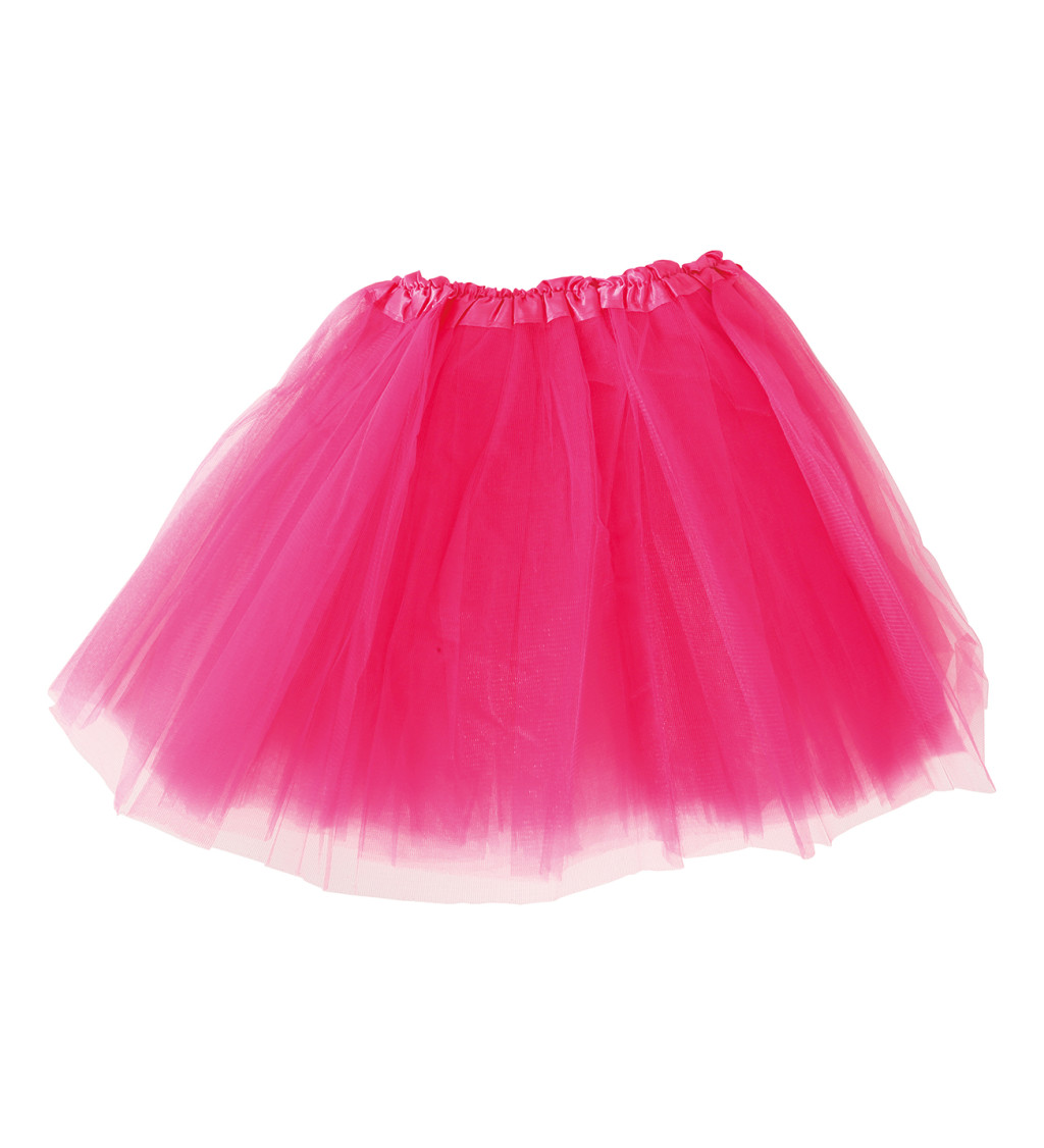 Neonově fuchsiová tutu sukně 40 cm