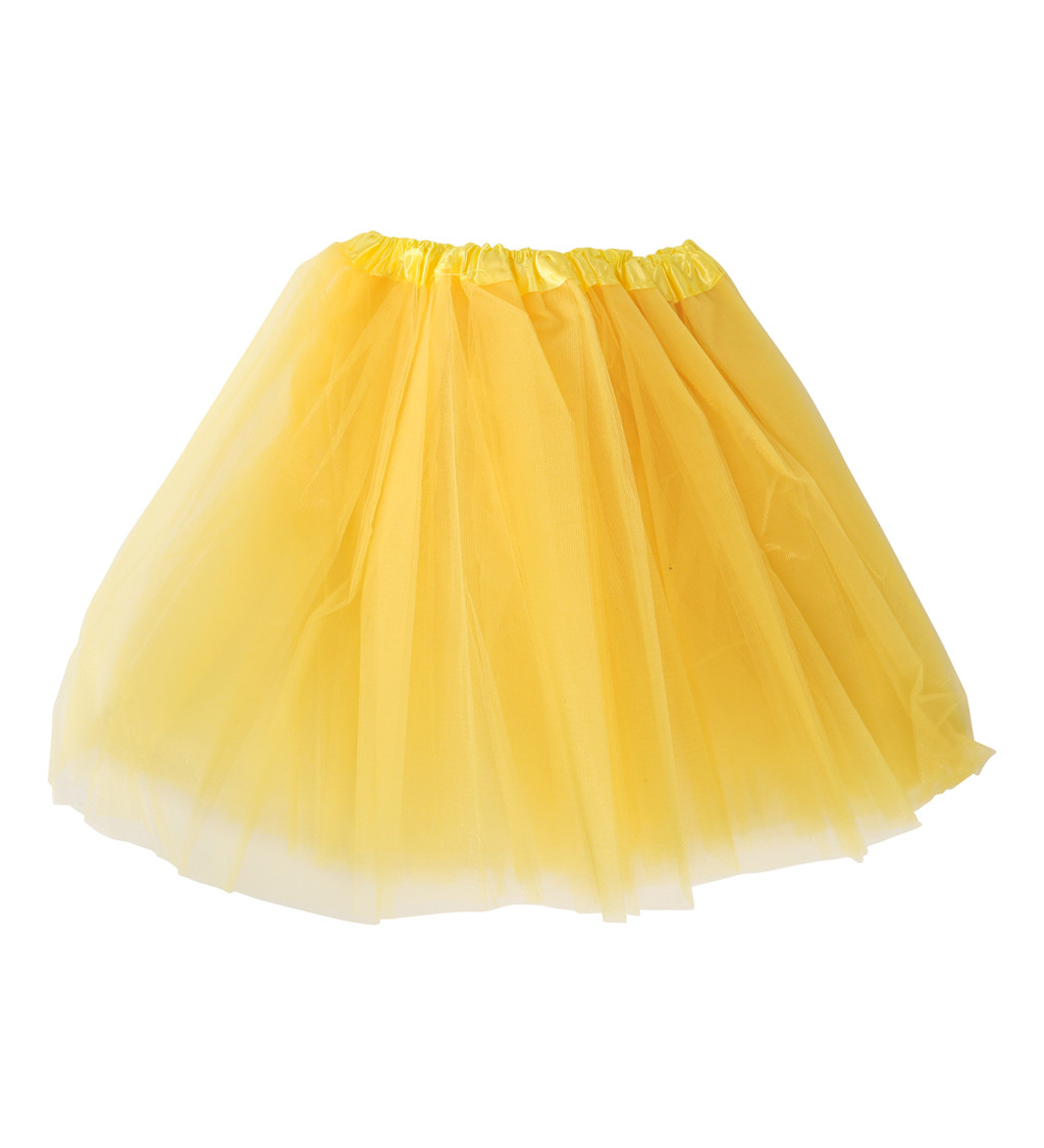 Neonově žlutá tutu sukně 40 cm