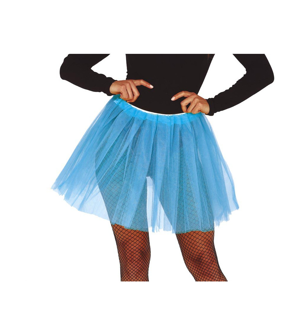 Světle modrá tutu sukně 40 cm