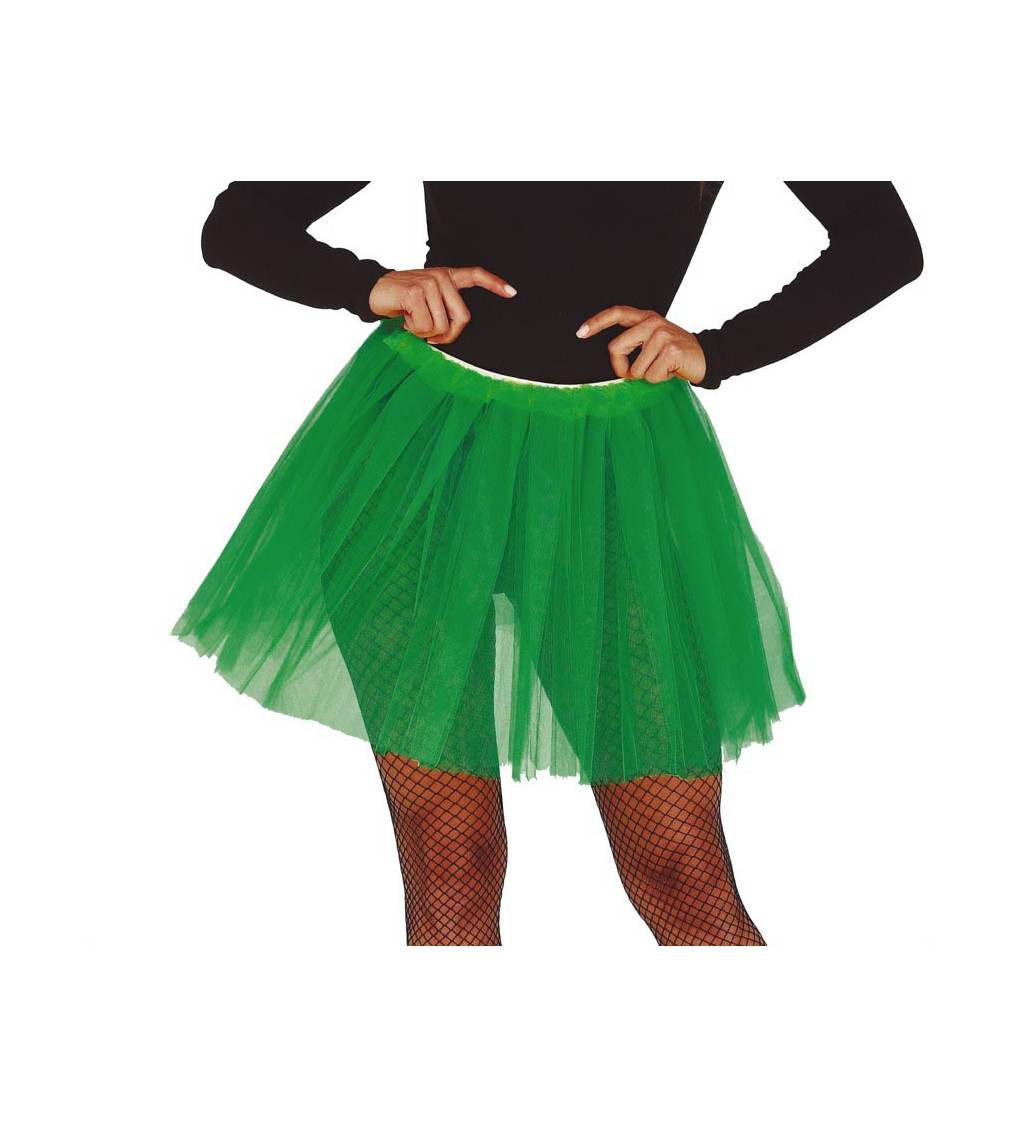 Tmavě zelená tutu sukně 40 cm