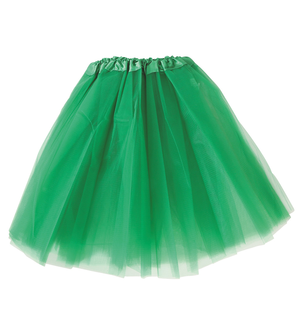 Tmavě zelená tutu sukně 40 cm