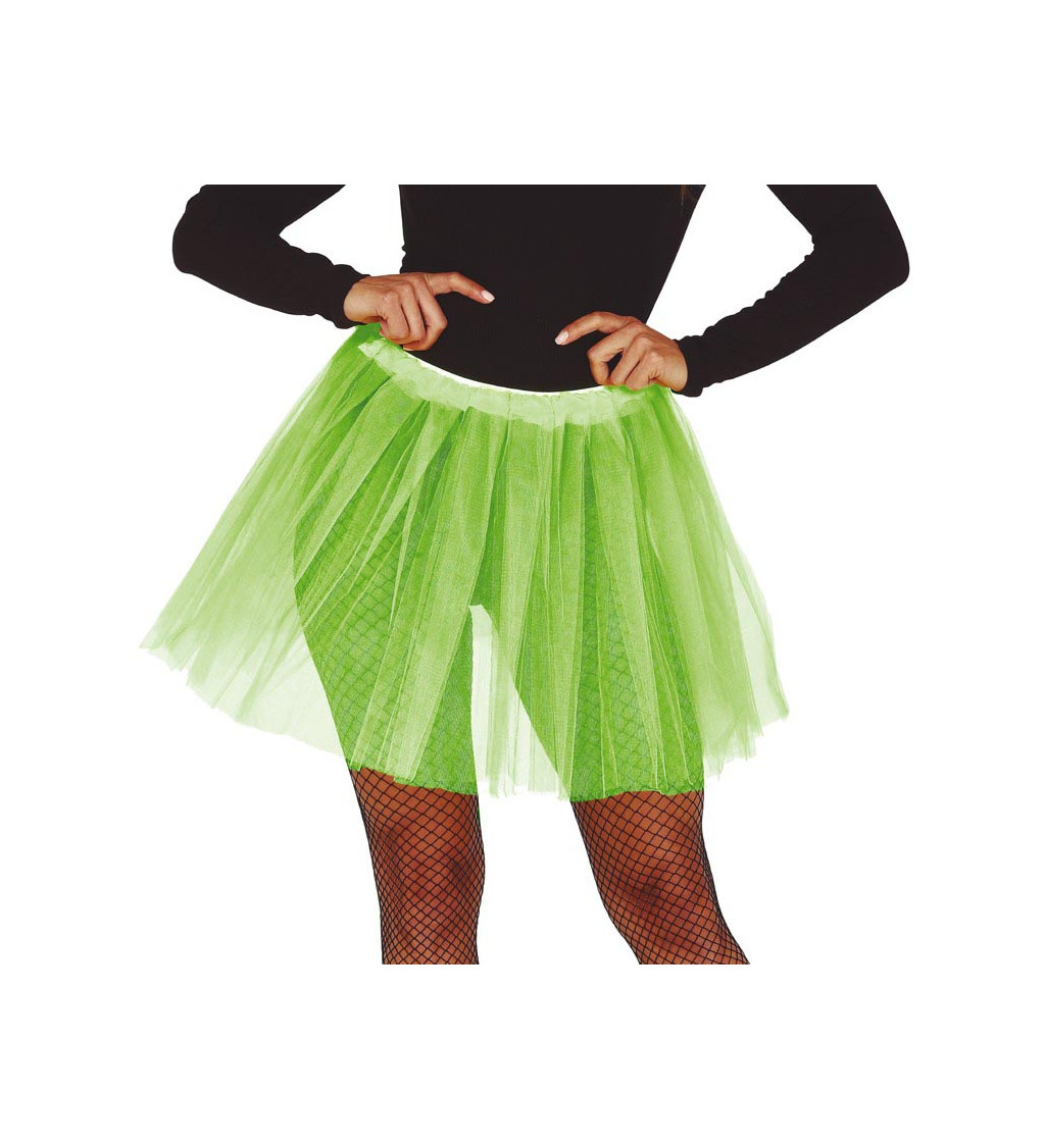 Světle zelená tutu sukně 40 cm
