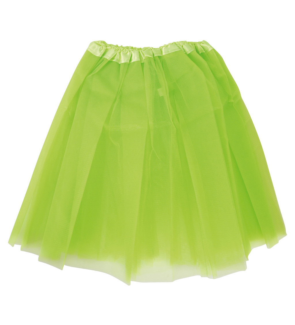Světle zelená tutu sukně 40 cm