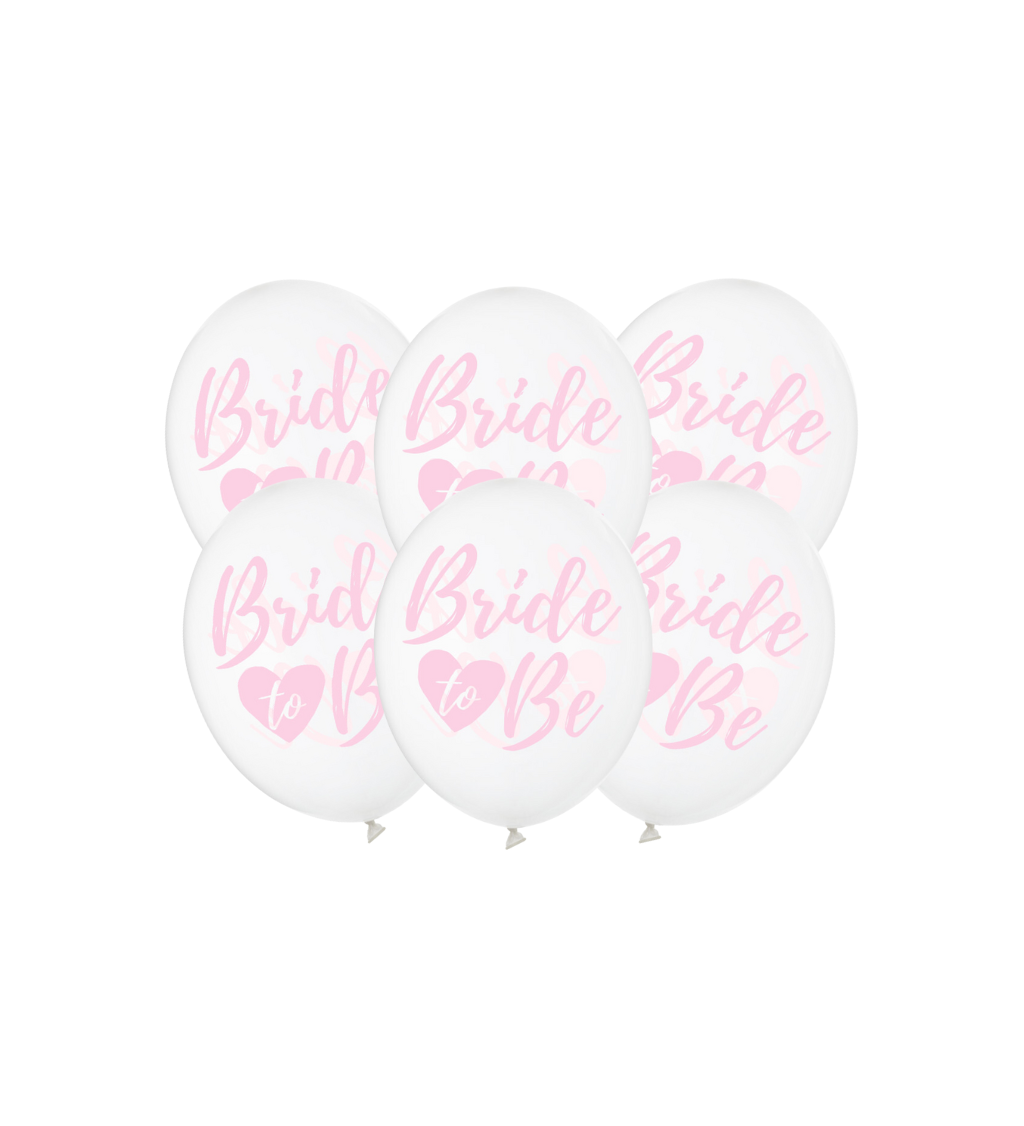 Balónky Bride to be - růžový nápis