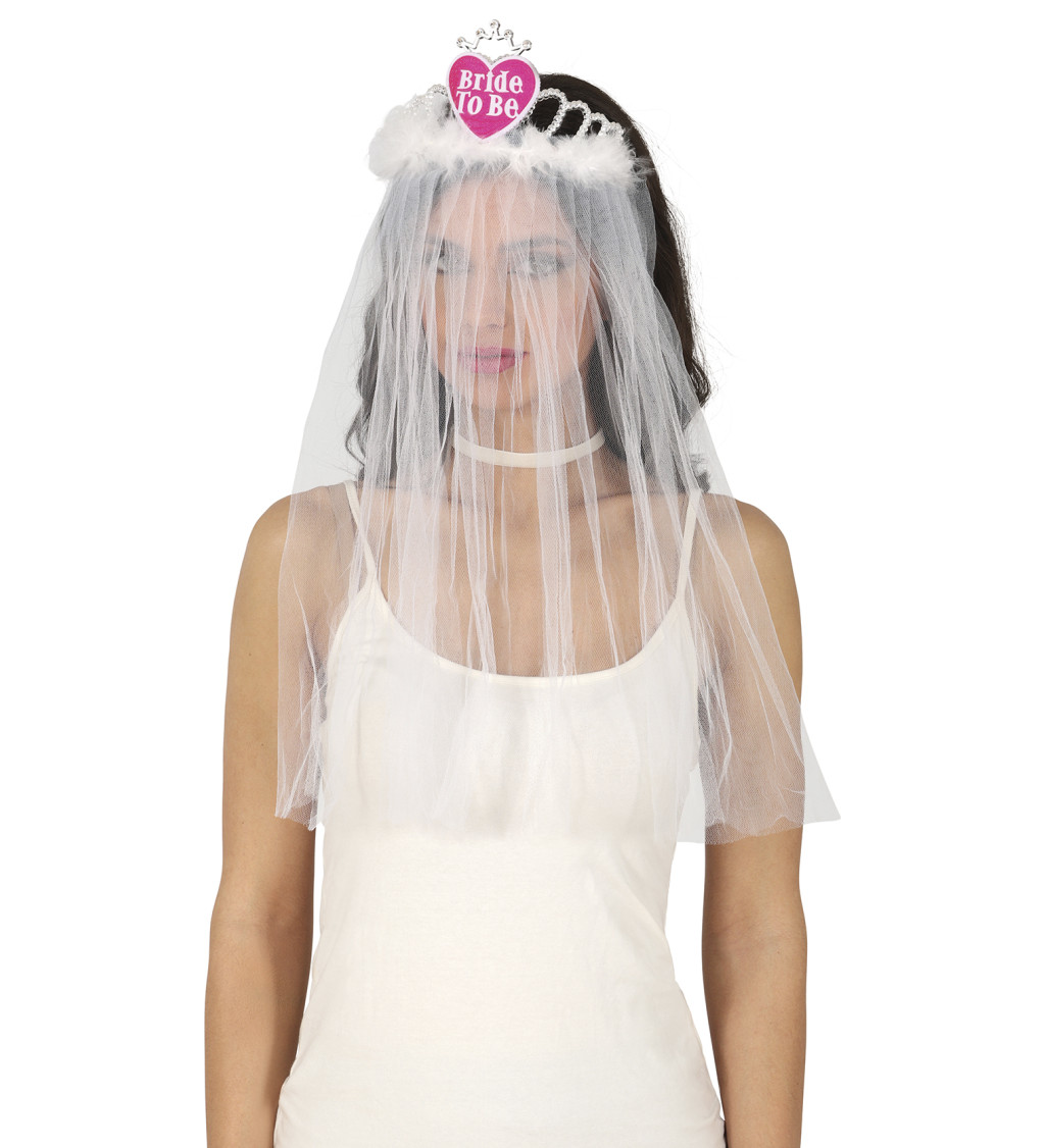 Závoj se srdíčkovou tiárou