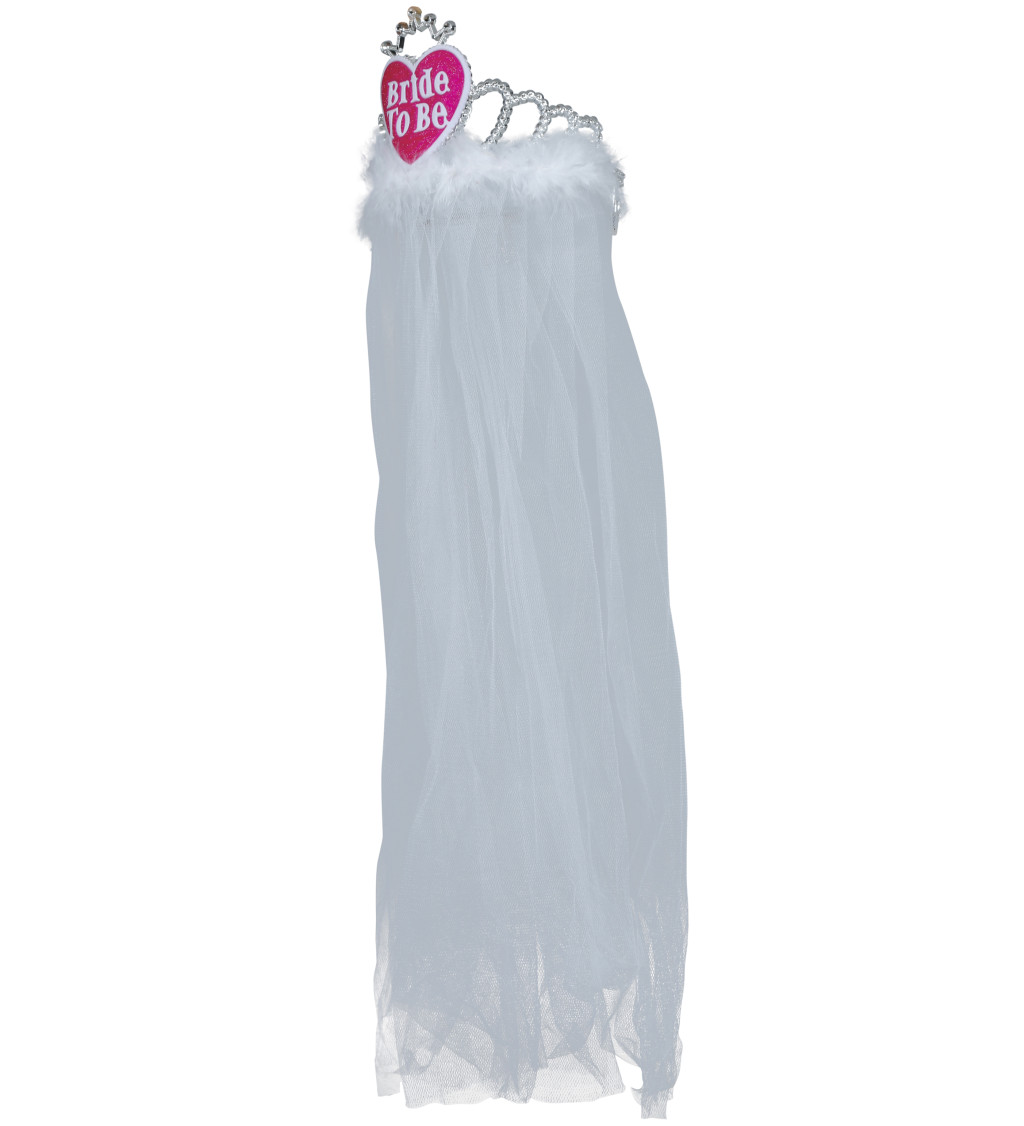 Závoj se srdíčkovou tiárou