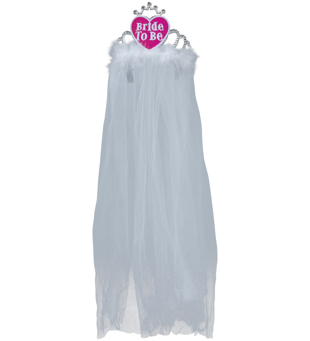 Závoj se srdíčkovou tiárou