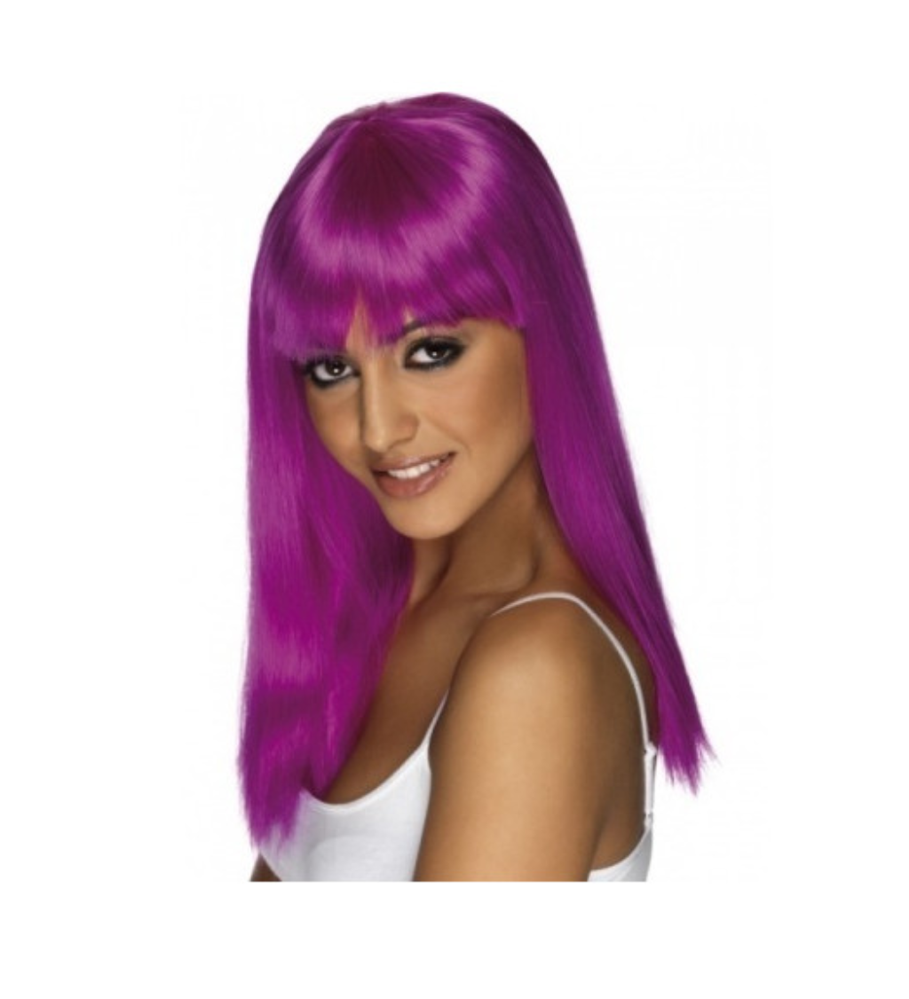 Fialová paruka Glamourama - pro dámy