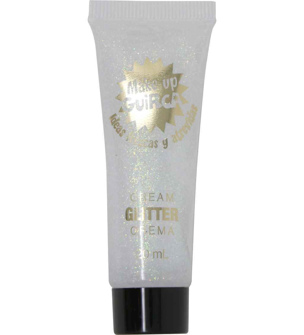 Třpytivý gelový make-up - bílý třpyt