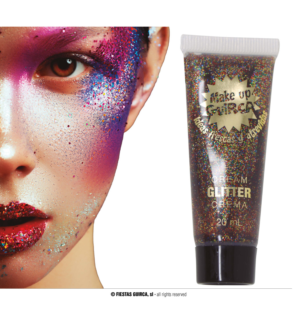 Třpytivý gelový make-up - barevný