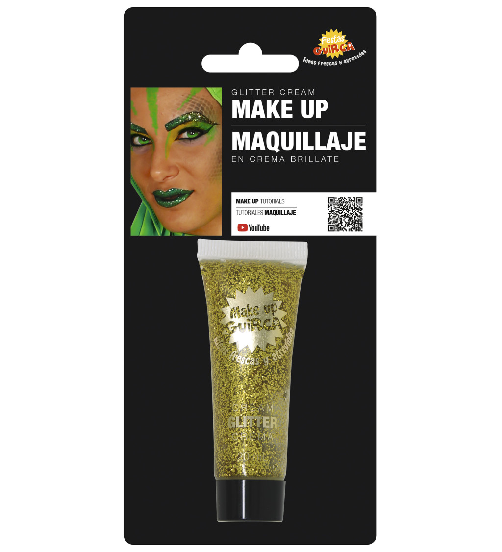 Třpytivý gelovýý make-up - zlatý