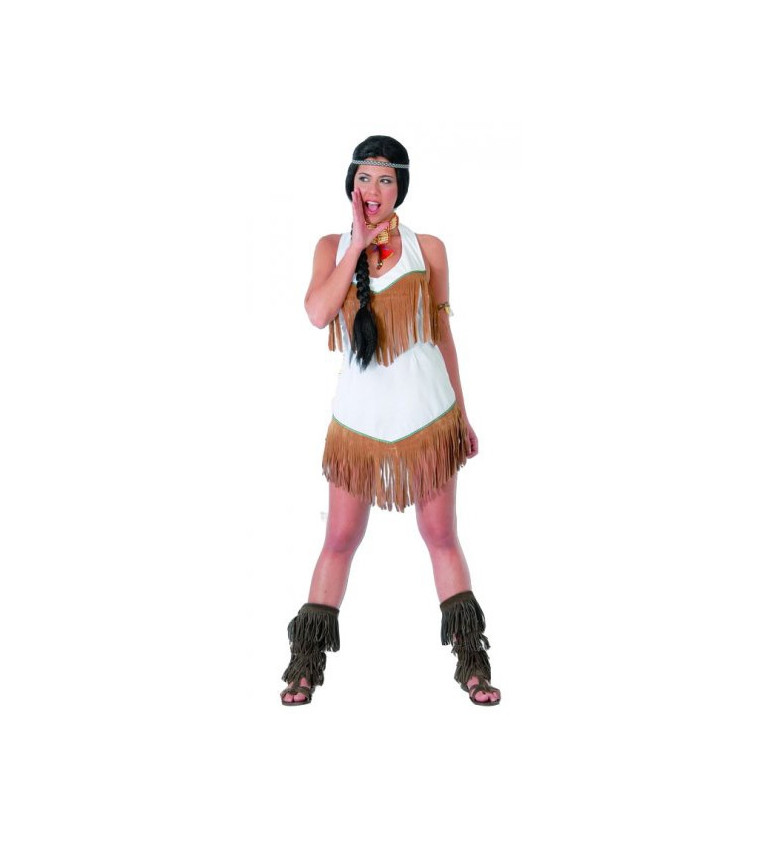 Dámský kostým Indiánky - bílý