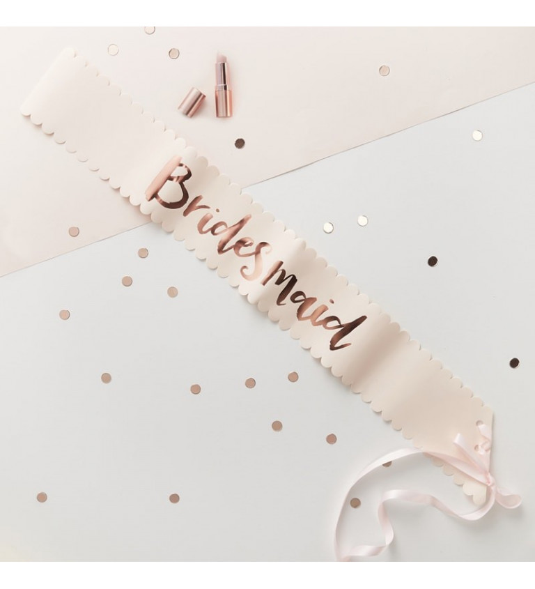Šerpa v barvě růžového zlata - Bridesmaid