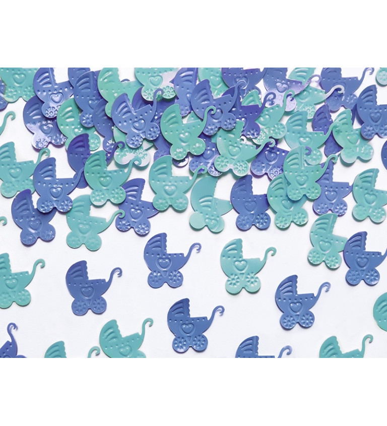 Dětské konfety - Modré kočárky