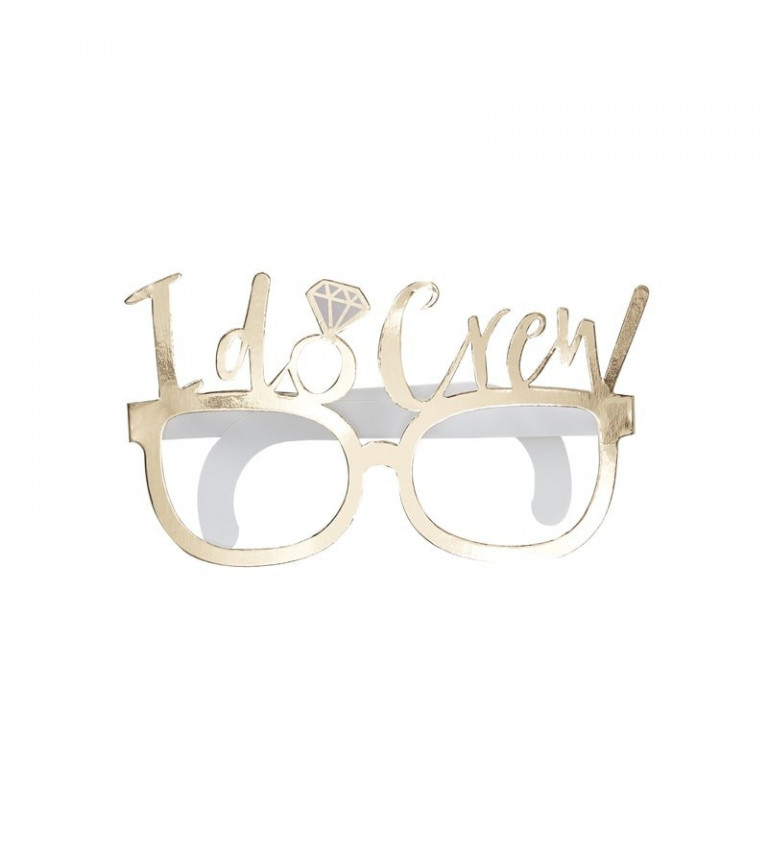 Zlaté brýle s nápisem I do crew 