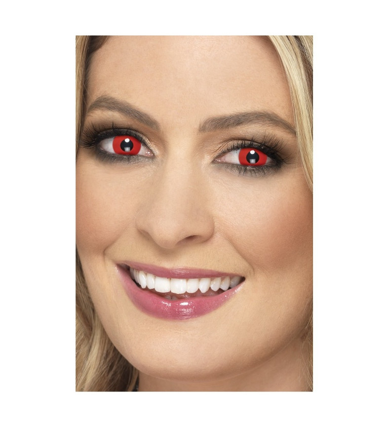 Nedioptrické kontaktní čočky - červená barva