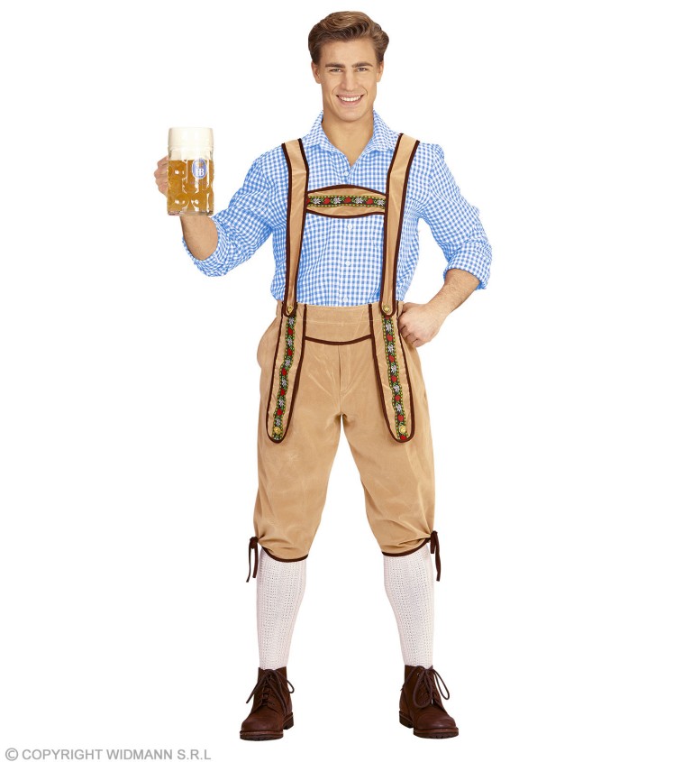 Béžové kalhoty - bavorský styl