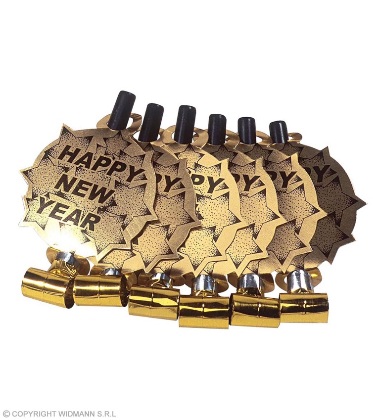 Zlaté frkačky s nápisem Happy New Year