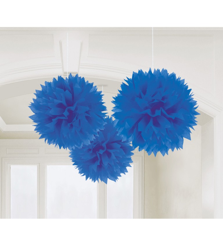 Závěsná dekorace - modré koule