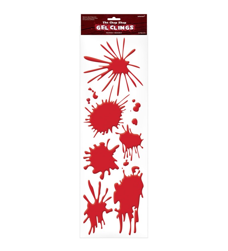 Krevní stříkance - gelové samolepky