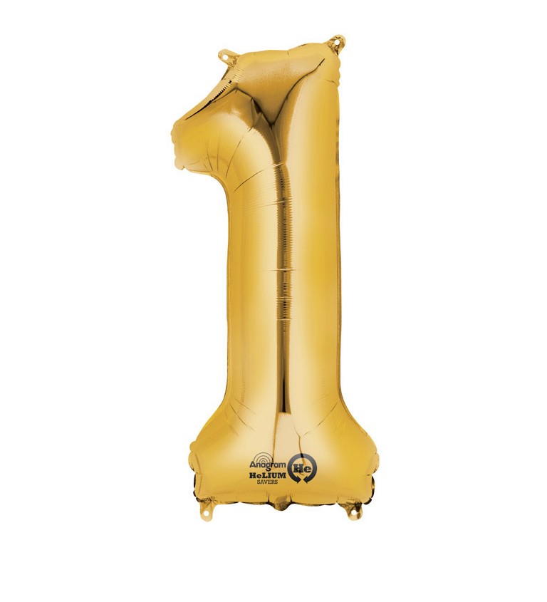 Zlatý balónek 1 - fóliové číslo