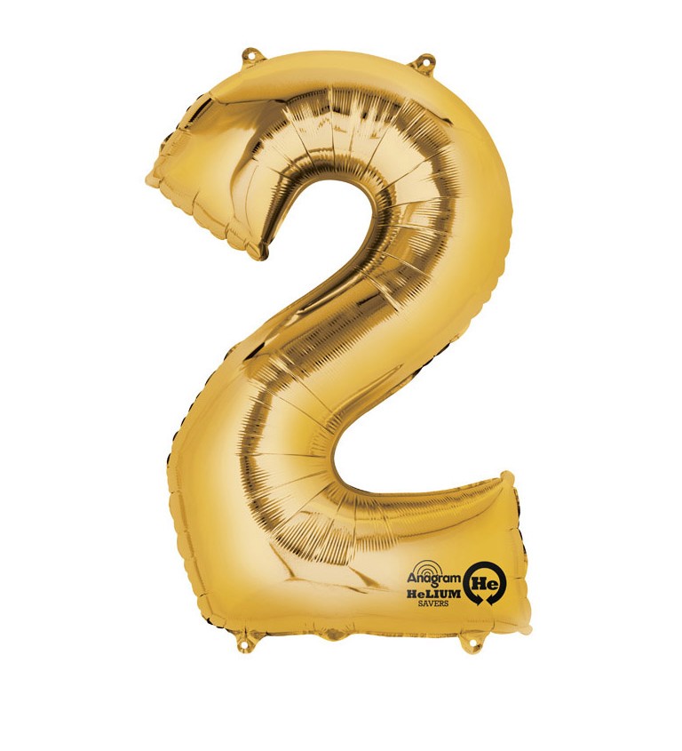 Zlatý balónek 2 - fóliové číslo