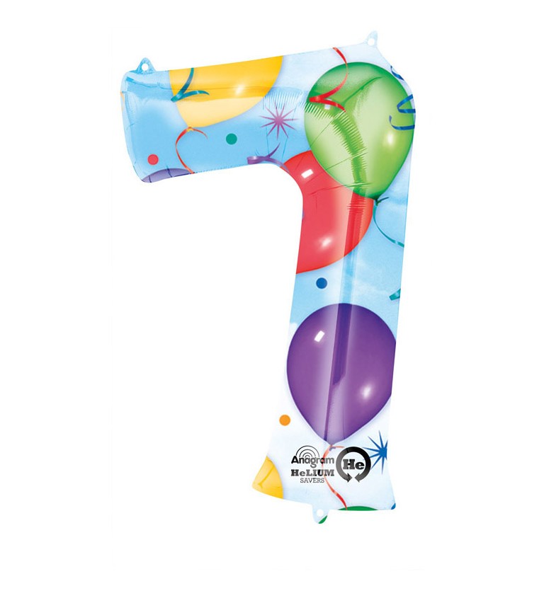 Nafukovací číslo 7 - balónky