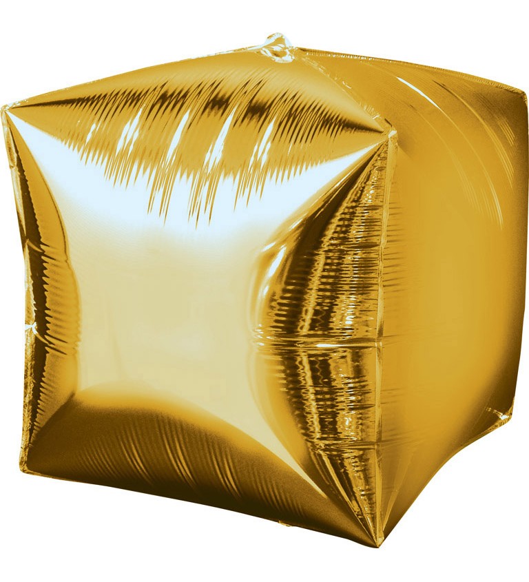 Nafukovací kostka - zlatý balónek
