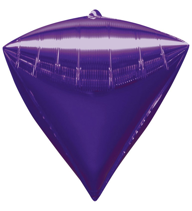 Fialový balónek - fóliový diamant
