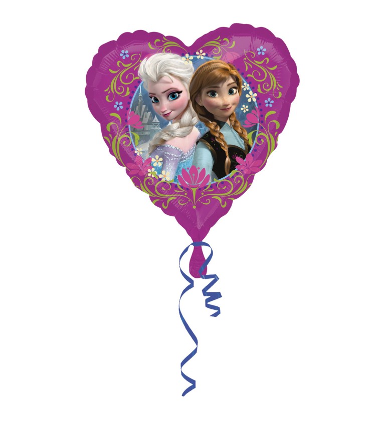 Balónek Ledové království - fóliové srdce