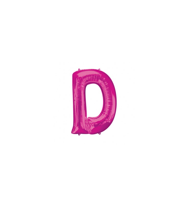 Růžové nafukovací písmeno D - balónek