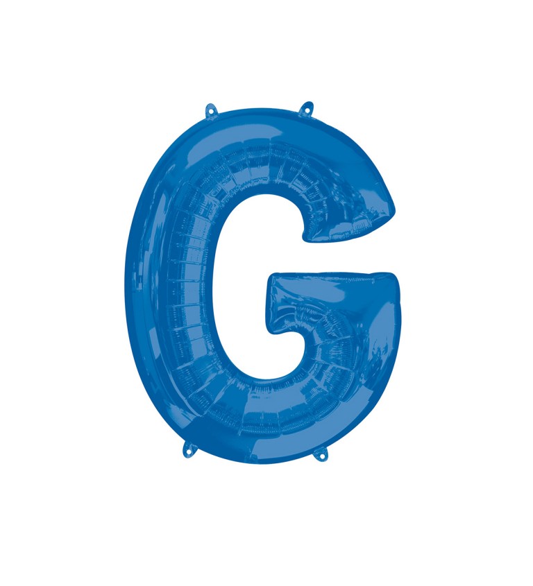 Modré nafukovací písmeno G - balónek