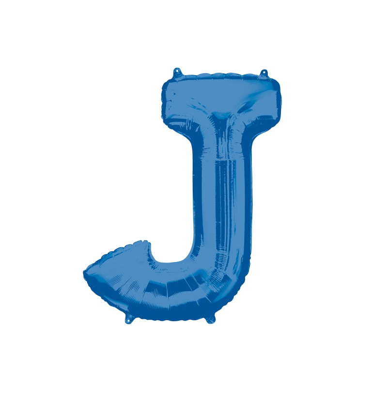 Modré nafukovací písmeno J - balónek