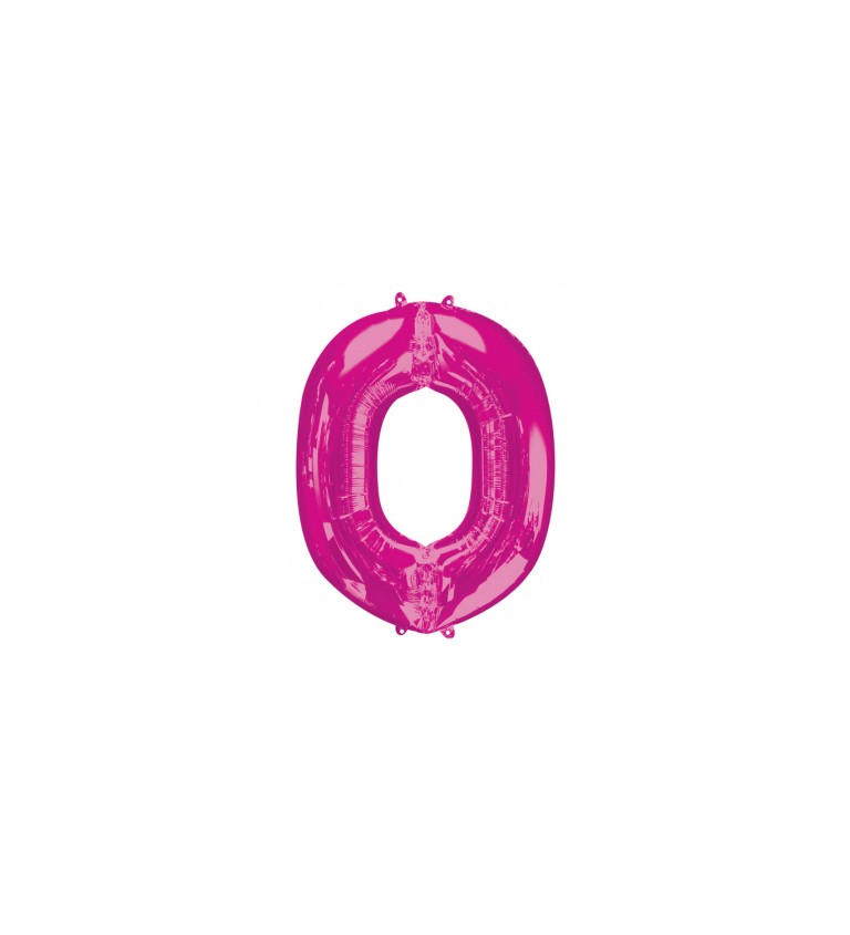 Růžové nafukovací písmeno O - balónek