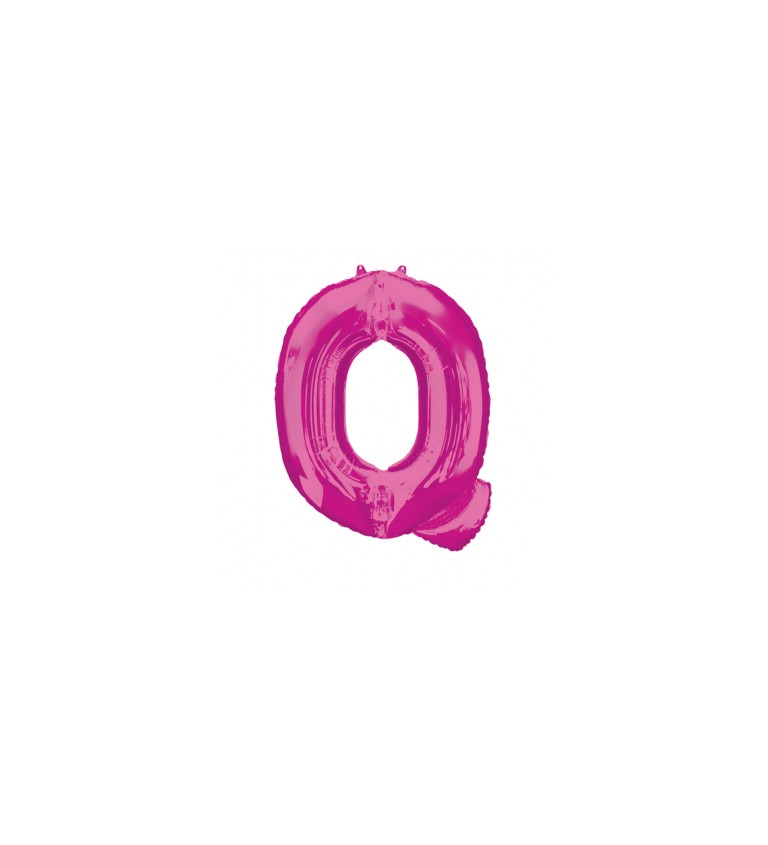 Růžové nafukovací písmeno Q - balónek