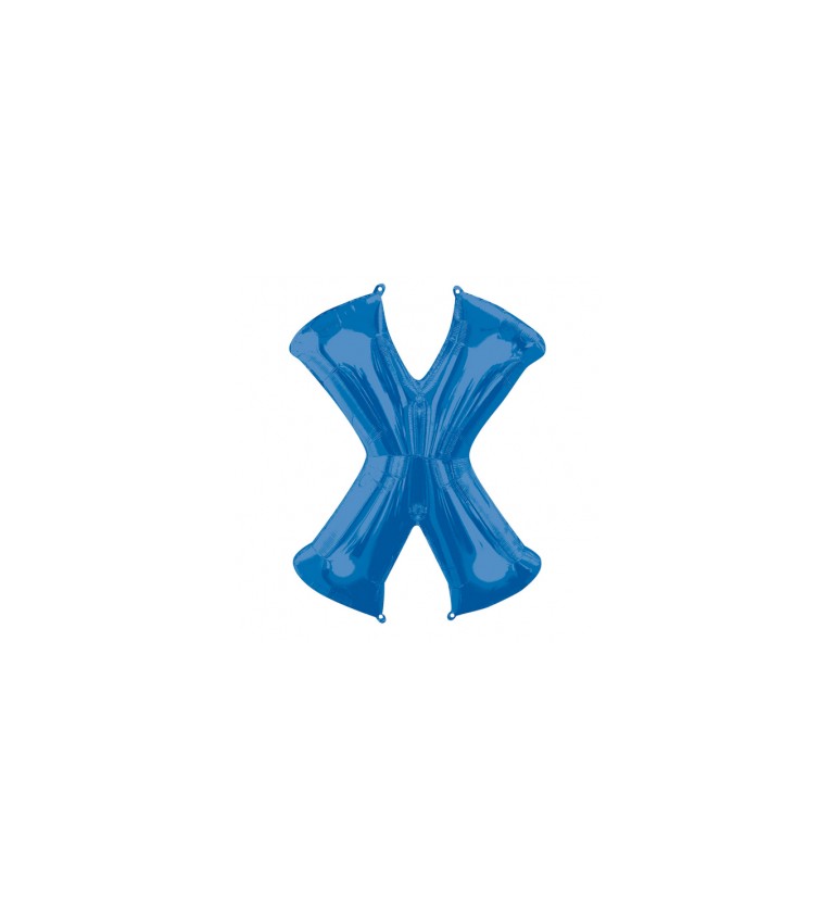 Modré nafukovací písmeno X - balónek