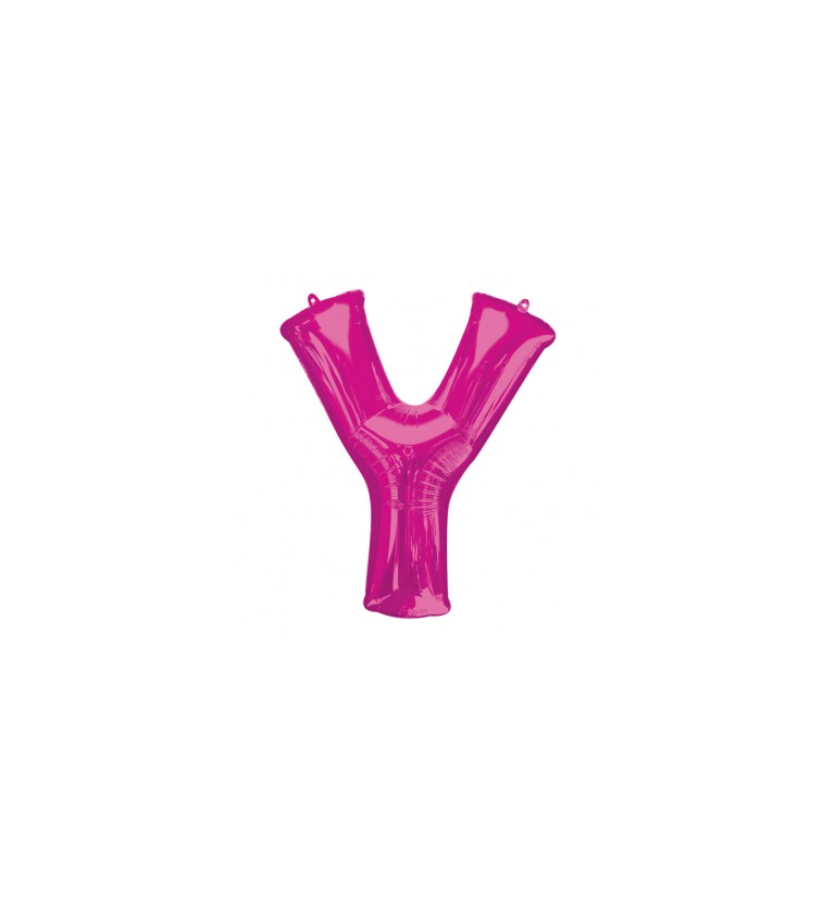 Růžové nafukovací písmeno Y - balónek
