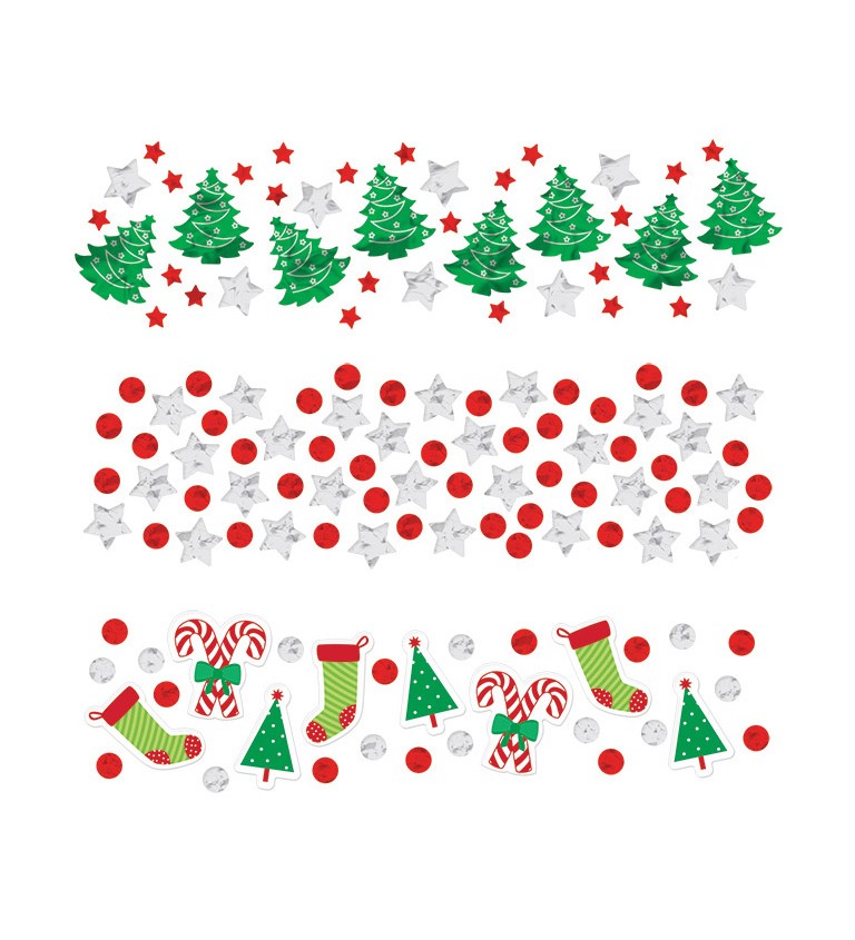Konfety - vánoční dekorace