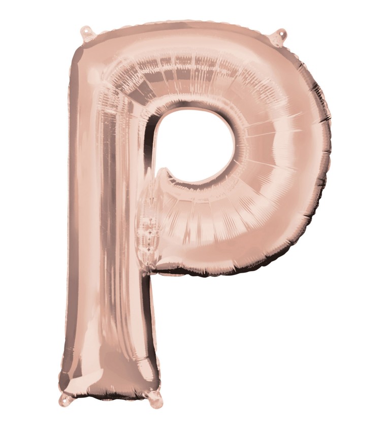 Nafukovací písmeno P - růžové zlato