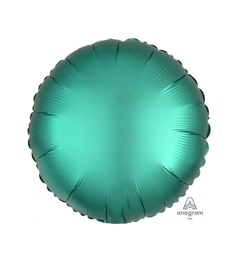 Fóliový balónek v zelené barvě - kulatý