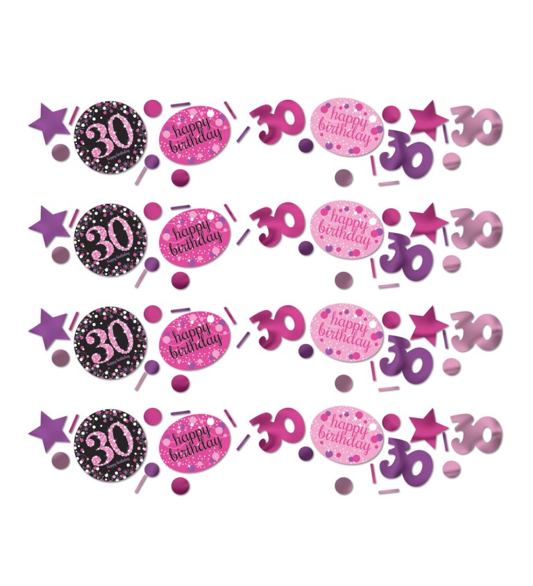 Růžové konfety - 30. narozeniny