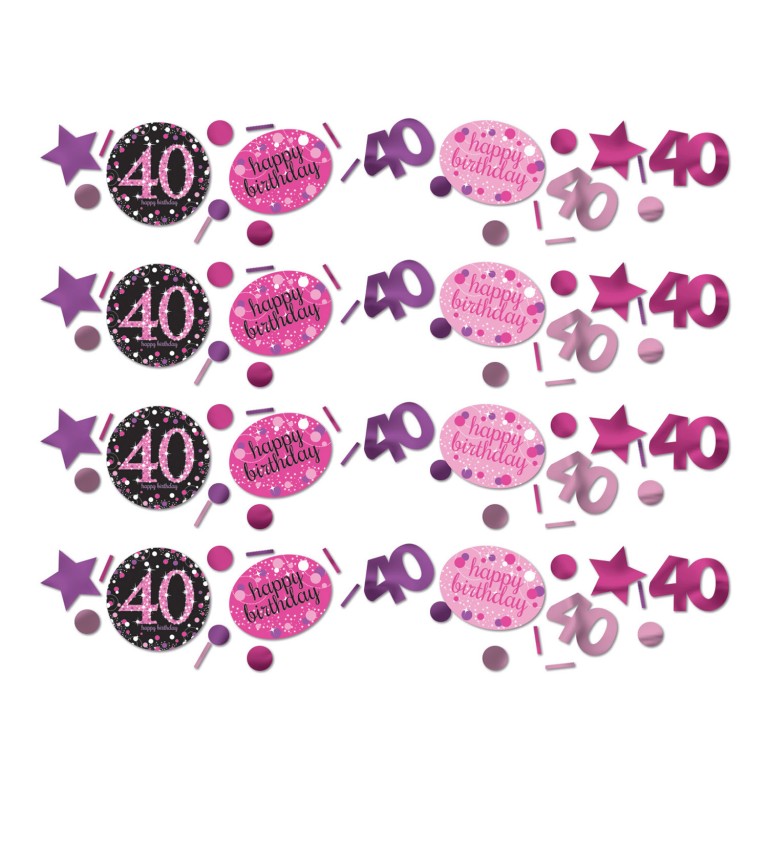 Růžové konfety - 40. narozeniny