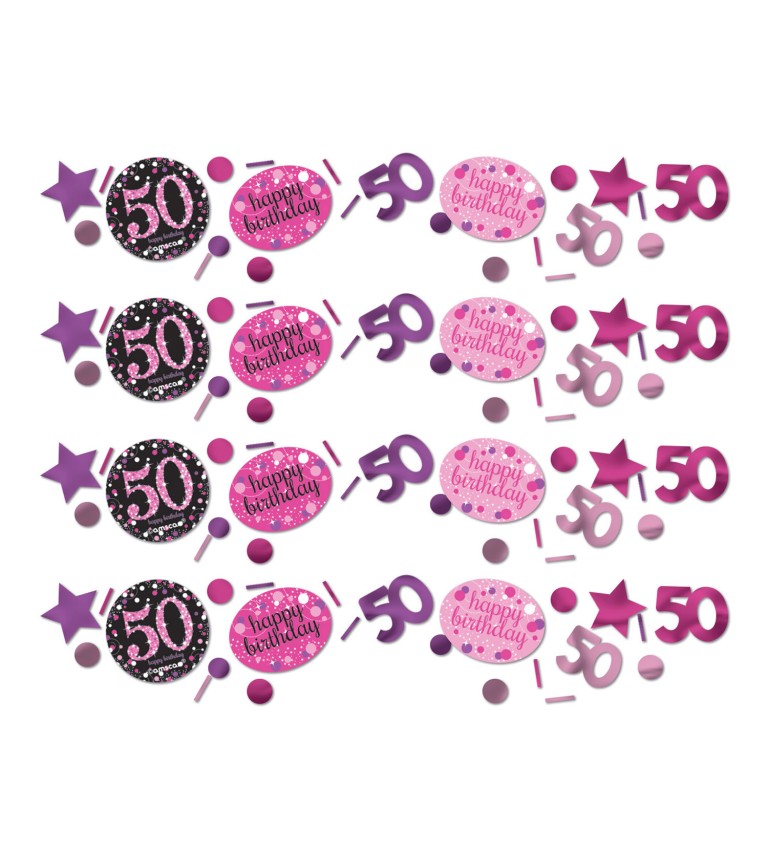 Růžové konfety - 50. narozeniny