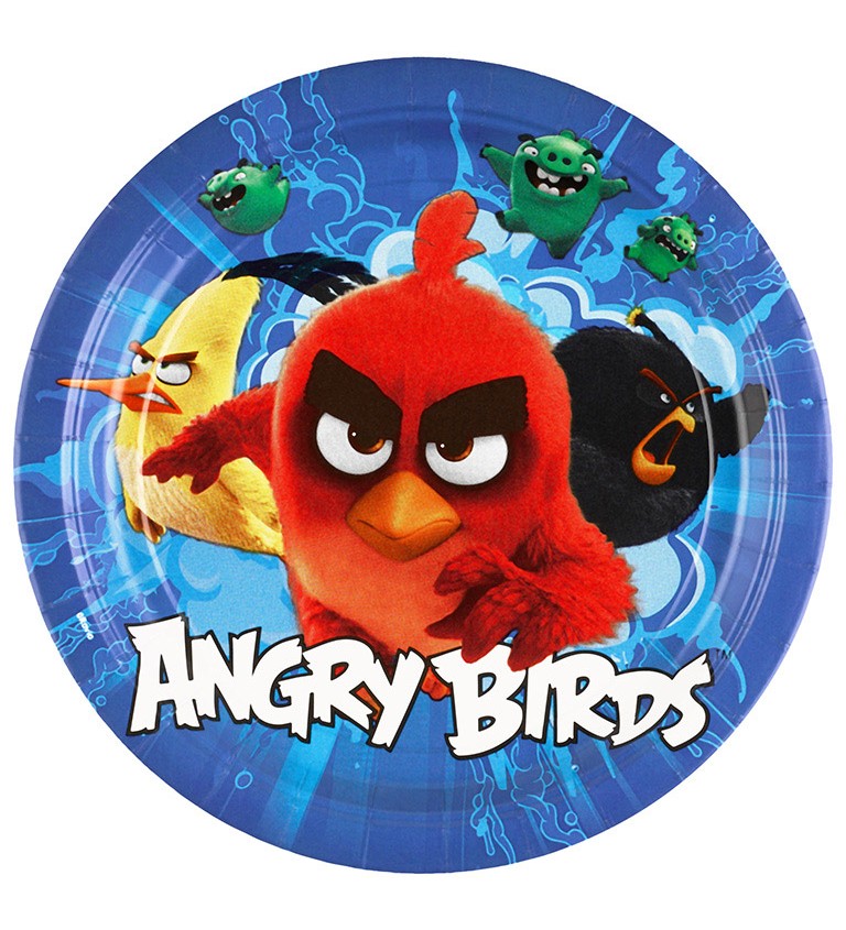 Papírové talířky s motivem Angry Birds