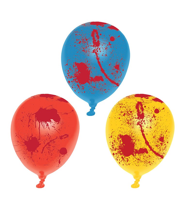 Barevné balónky - skvrny od krve