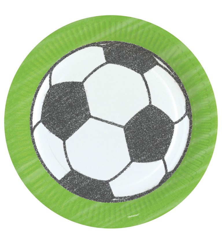 Papírové talířky - fotbalový míč