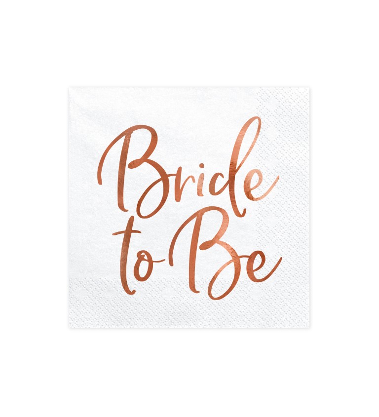 Bílé ubrousky Bride to be
