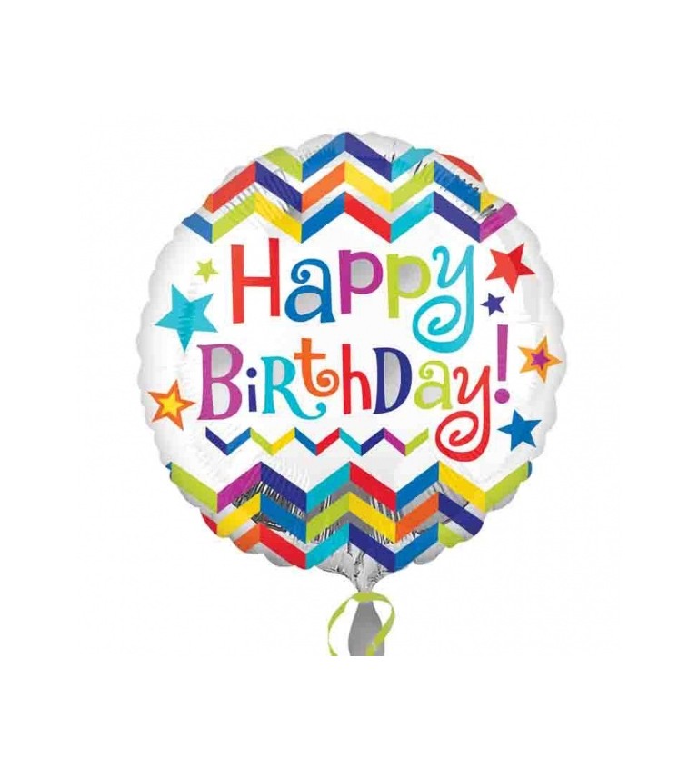 Kulatý narozeninový balónek - fóliový 