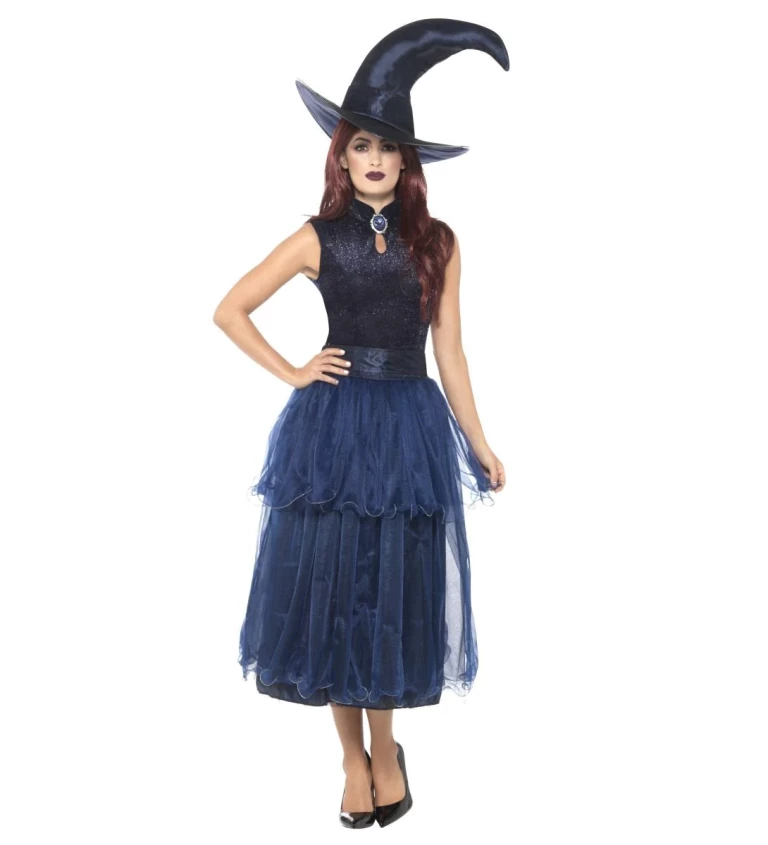 Tmavě modrý kostým - Čarodějnice